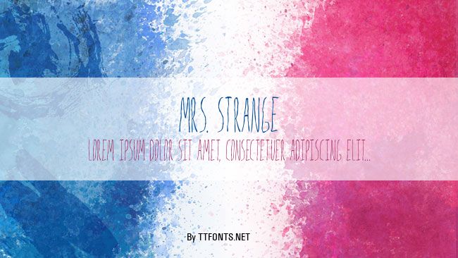 Mrs. Strange example
